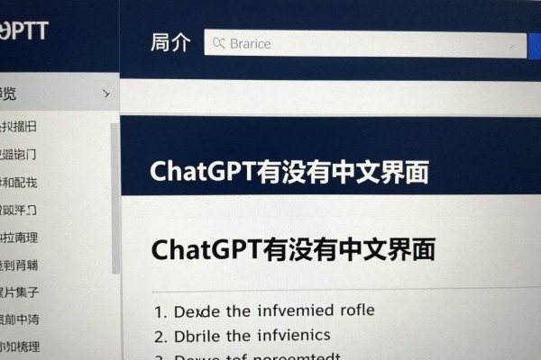 ChatGPT有没有中文界面?