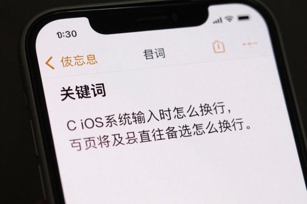 iOS系统输入时怎么换行