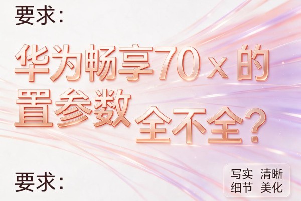 华为畅享70x的配置参数全不全?