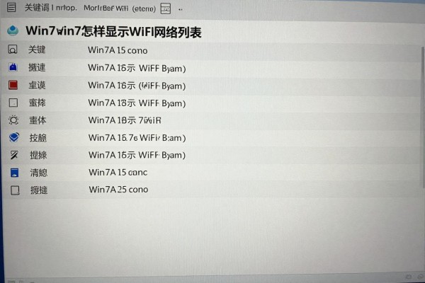 Win7怎样显示WiFi网络列表？