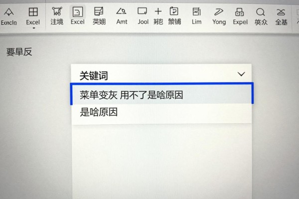 Excel菜单栏变灰用不了是啥原因