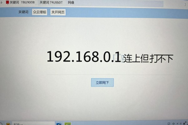 192.168.0.1能连上但打不开网页吗