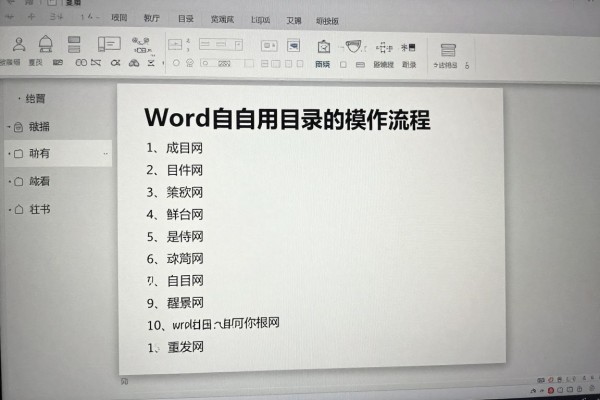 Word自动生成目录的操作流程?