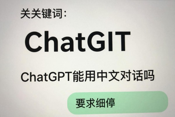 ChatGPT能用中文对话吗?