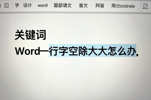 Word一行字空隙太大怎么办?