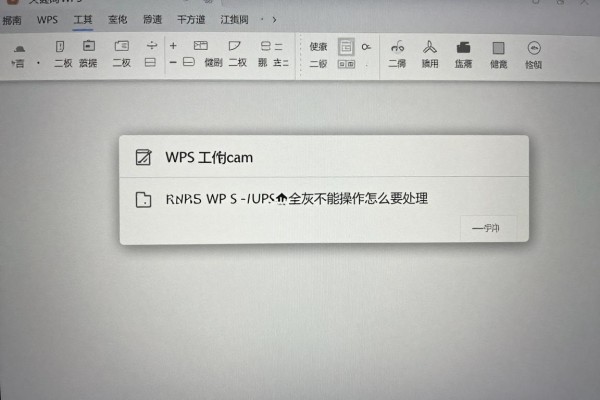 WPS工具栏全灰不能操作怎么处理